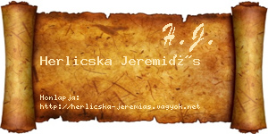 Herlicska Jeremiás névjegykártya
